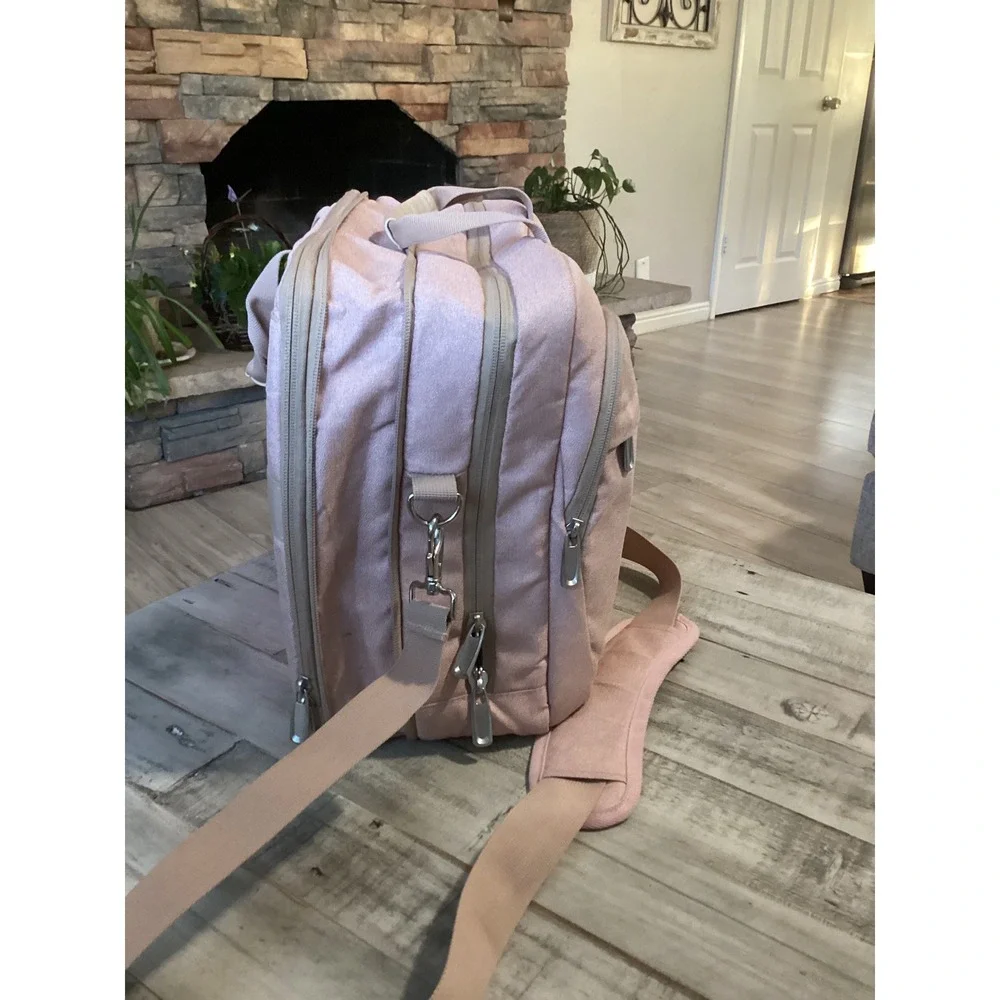 Bagsmart Pink Laptop Briefcase Messenger Bag Multi Compartment Travel Work Tote